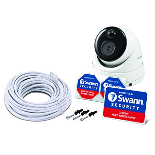 Swann Home Security Camera System with 2TB HDD, 16 Channel 16 Cam, POE Cat5e NVR 4K HD Video, Indoor/Outdoor Wired Surveillance CCTV, Color Night Vision, Heat Motion Detection, LED Lights, 1686816FB